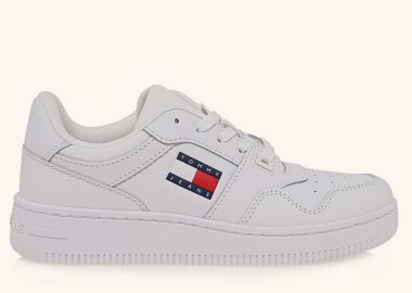 Γυναικεία Δερμάτινα Sneakers Tommy Hilfiger EN0EN02933-YBS Λευκά - Tommy Hilfiger - 