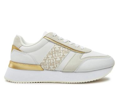 Γυναικεία Δερμάτινα Sneakers Tommy Hilfiger FW0FW08387 0K4 Λευκά - Tommy Hilfiger - 