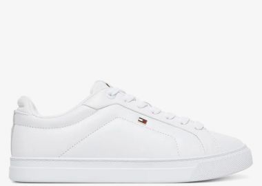 Γυναικεία Δερμάτινα Sneakers Tommy Hilfiger FW0FW08815-YBR Λευκά - Tommy Hilfiger - 
