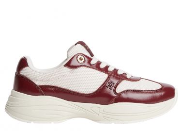 Γυναικεία Δερμάτινα Sneakers Tommy Hilfiger FW0FW09413-GNE Velvet Maroon - Tommy Hilfiger - 