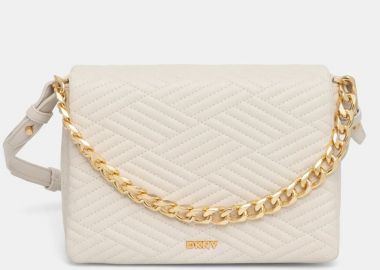 Γυναικεία Δερμάτινη Τσάντα Χειρός Ώμου DKNY Deedra R44EKI05 PBL Μπεζ - DKNY - 