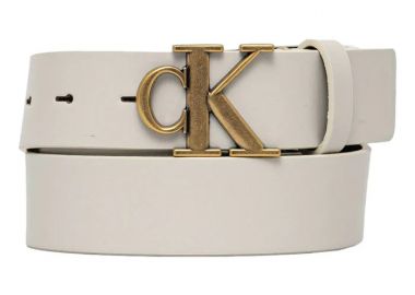 Γυναικεία Δερμάτινη Ζώνη Calvin Klein LV04K7002G-W71 Off White - Calvin Klein - 