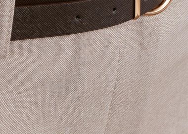 Γυναίκεια δερμάτινη ζώνη με χρυση αγκράφα στρογγυλή σκούρο καφέ - SOU - 