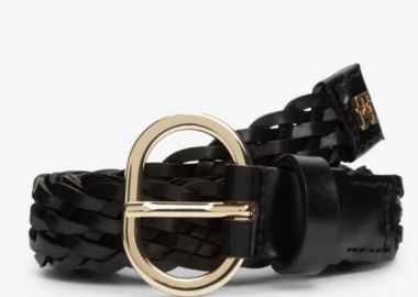 Γυναικεία Δερμάτινη Ζώνη Tommy Hilfiger 2.5cm AW0AW18111-BDS Μαύρη - Tommy Hilfiger - 