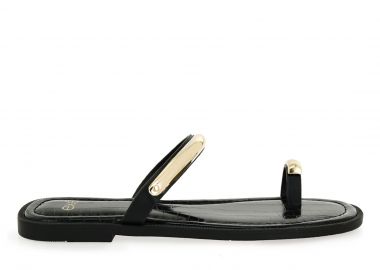 Γυναικεία Flat Σανδάλια Exe 25X6011-319 Μαύρο Κροκό W427A3191024 - Exe - 