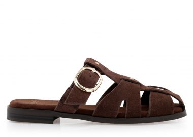 Γυναικεία Flat Σανδάλια Exe YB25C35-1 Καφέ Καστόρι W403R3511504 - Exe - 