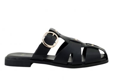 Γυναικεία Flat Σανδάλια Exe YB25C35-1 Μαύρο Δέρμα W403R3511002 - Exe - 