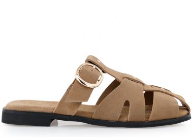 Γυναικεία Flat Σανδάλια Exe YB25C35-1 Μπεζ Σκούρο Καστόρι W403R351138Z - Exe - 