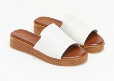 Γυναικεία flatform με φάσα - Λευκό - Issue - 