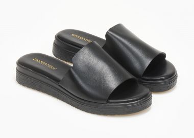 Γυναικεία flatform με φάσα - Μαύρο - Issue - 