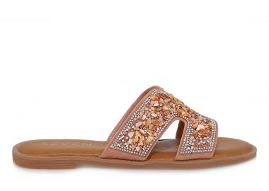 Γυναικεία Flats Σανδάλια Seven YT-251-1 Σομόν W47002511379 - Seven - 