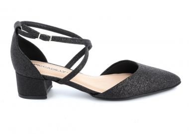 Γυναικεία Γόβα Piccadilly Χρώματος Μαύρο Glitter 739041-1 - PICCADILLY - 