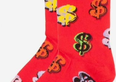 Γυναικεία κάλτσα John Frank Dollars WJFLSFUN-CH13 Κόκκινο Κόκκινο - John Frank - 