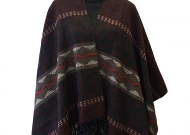 Γυναικεία καπά με σχέδιο μαύρο-μπορντό - SOU - 