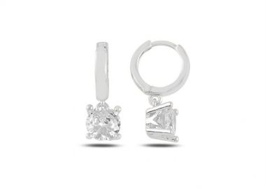 Γυναικεία κρεμαστά σκουλαρίκια με λαμπερές πέτρες ζιργκόν σε ασήμι 925 πάνω από 110 πέτρες το κάθε ένα -  - 