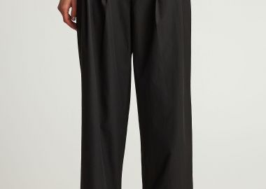 Γυναικεία μονόχρωμη παντελόνα σε balloon fit γραμμή - FUNKY BUDDHA - 