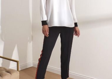 Γυναικεία μπλούζα με δαντέλα στο πάνω μέρος - SOU - 