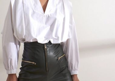 Γυναικεία μπλούζα με πιέτες και λάστιχο στο κάτω μέρος - SOU - 