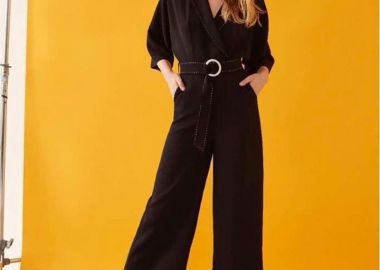 Γυναικεία ολόσωμη φόρμα με ζώνη - SOU - 