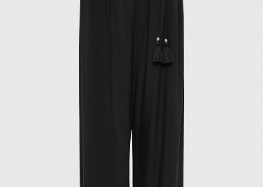 Γυναικεία παντελόνα απο βισκόζη με κρουαζέ δέσιμο - FUNKY BUDDHA - 