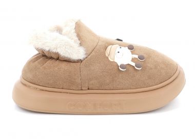 Γυναικεία Παντόφλα Adam's Χρώματος Καφέ 896-25506-29.2 - ADAM'S - 