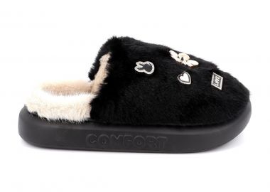 Γυναικεία Παντόφλα Adam's Χρώματος Μαύρο 896-25501-29.1 - ADAM'S - 