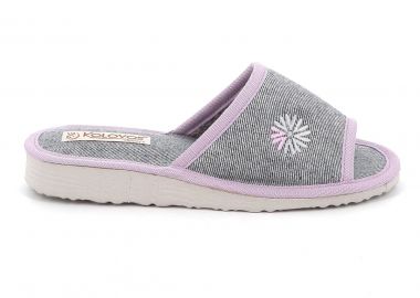 Γυναικεία Παντόφλα Kolovos Πετσετέ Χρώματος Τζην - Μωβ 182. - KOLOVOS - 