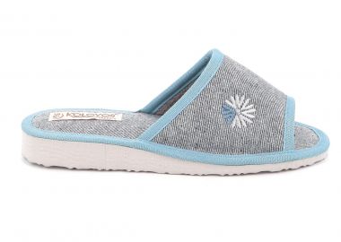 Γυναικεία Παντόφλα Kolovos Πετσετέ Χρώματος Τζην 182 TZHN - KOLOVOS - 