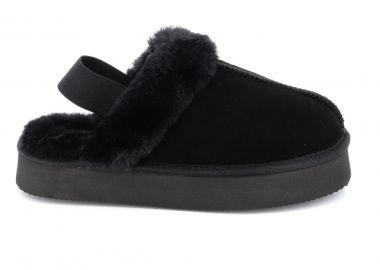 Γυναικεία Παντόφλα Maison Minrelle Δερμάτινη Χρώματος Μαύρο 10130141.B - MAISON MINRELLE - 