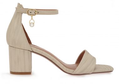 Γυναικεία Πέδιλα Exe ANNY-848 Μπεζ Μεταλιζέ Στάμπα W470084841K6 - Exe - 