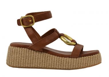 Γυναικεία πέδιλα KOMIS&KOMIS B72 ταμπά δέρμα - KOMIS&KOMIS - 