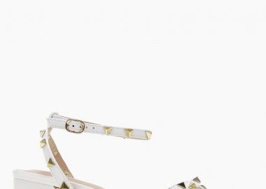 Γυναικεία πέδιλα με χοντρό τακούνι και τρουκς - Λευκό - Issue - 