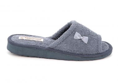 Γυναικεία Πετσετέ Παντόφλα Kolovos Χρώματος Γκρι 03 GKRI - KOLOVOS - 