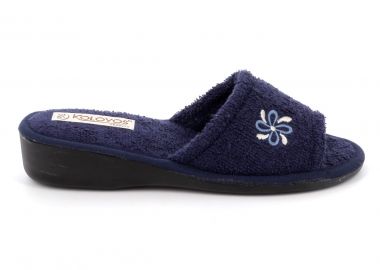 Γυναικεία Πετσετέ Παντόφλα Kolovos Χρώματος Μπλε 101.BLUE - KOLOVOS - 
