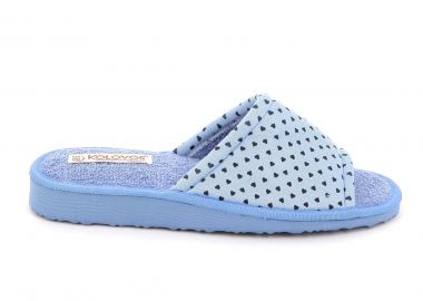 Γυναικεία Πετσετέ Παντόφλα Kolovos Χρώματος Μπλε 86 BLUE - KOLOVOS - 