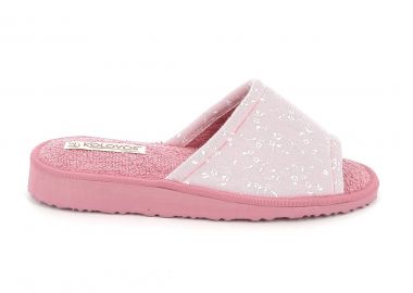 Γυναικεία Πετσετέ Παντόφλα Kolovos Χρώματος Ροζ 74 ROZ - KOLOVOS - 