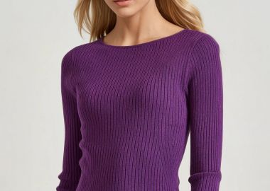 Γυναικεία πλεκτή μπλούζα με βισκόζη - FUNKY BUDDHA - 