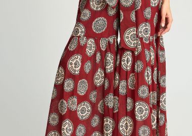 Γυναικεία ψηλόμεση wide leg παντελόνα - FUNKY BUDDHA - 