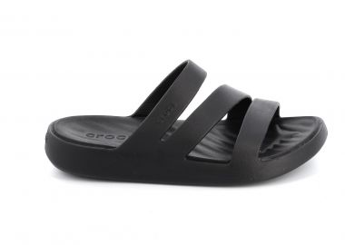 Γυναικεία Σαγιονάρα Crocs Getaway Strappy Ανατομική Χρώματος Μαύρο 209587-001 - CROCS - 