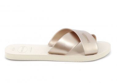 Γυναικεία Σαγιονάρα Havaianas Aqua Χρώματος Μπεζ 4148866-0121 - HAVAIANAS - 