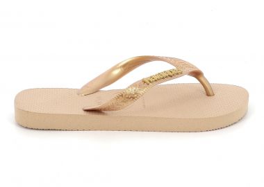 Γυναικεία Σαγιονάρα Havaianas Logo Metallic Χρώματος Χρυσό 4127244-0570 - HAVAIANAS - 
