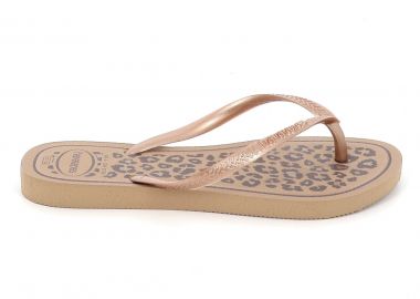 Γυναικεία Σαγιονάρα Havaianas Slim Χρώματος Ροζ Χρυσό 4103352-5282 - HAVAIANAS - 