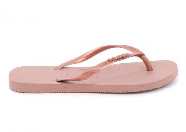 Γυναικεία Σαγιονάρα Havaianas Slim Logo Metallic Χρώματος Ροζ 4119875-6459 - HAVAIANAS - 