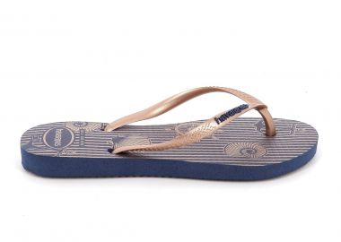 Γυναικεία Σαγιονάρα Havaianas Slim Nautical Χρώματος Μπλε 4137125-2356 - HAVAIANAS - 