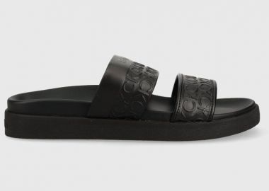 Γυναικεία Σανδάλια Calvin Klein Leather Ergo Slide HW0HW01535 0GN Μαύρα - Calvin Klein - 