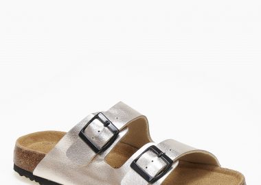 Γυναικεία σανδάλια flatform με ρυθμιζόμενα ζωνάκια και αγκράφες - Rose Gold - Issue - 