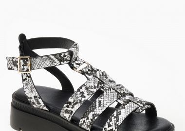 Γυναικεία σανδάλια flatform με τρακτερωτή σόλα - Snake - Issue - 