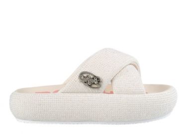 Γυναικεία Σανδάλια Flatforms Buffalo Ibiza Cross BN1602312 Λευκά - Buffalo - 