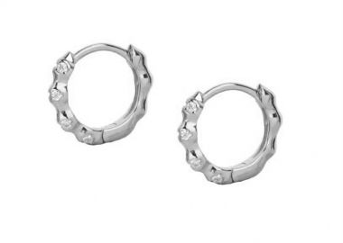 Γυναικεία σκουλαρίκια από ασήμι 925 κρικάκια με πέτρες ζιργκόν -  - 