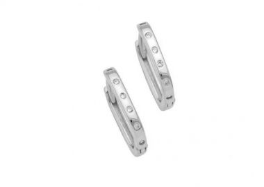 Γυναικεία σκουλαρίκια από ασήμι 925 κρικάκια με πέτρες ζιργκόν -  - 